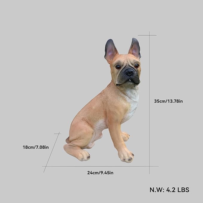 French Bulldog Dog Garden Statue - Image 4