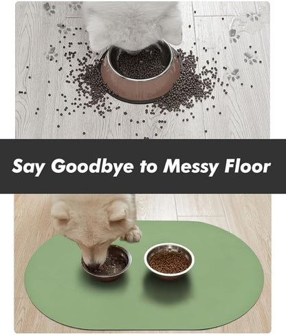 Absorbent Dog Food Mat-Dog Mat for Food and Water Bowl, Quick Dry Pet Food Mat - Image 3