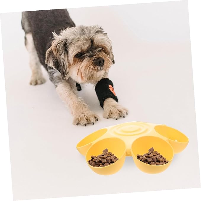 NUOBESTY 2pcs Flower Petal Shaped Pet Bowl Set, Six-Compartment Cat and Dog - Image 8