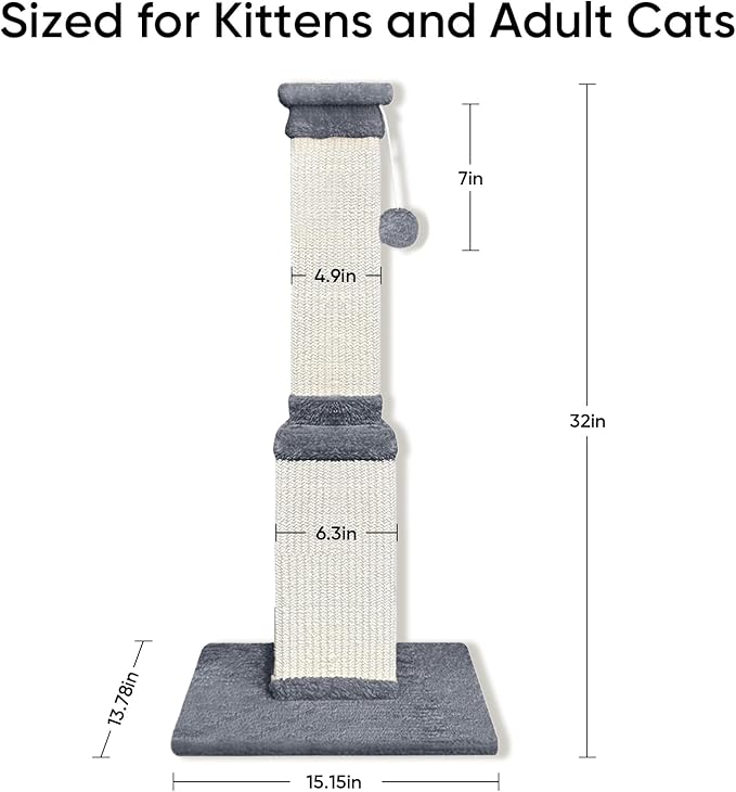 Cat Scratching Post, 32 Inch Cat Scratching Posts - Image 3