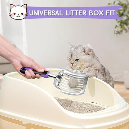 Cat Litter Scoop, Metal Cat Scooper, Rubber Handle Scoop, Sifting Shovel - Image 6
