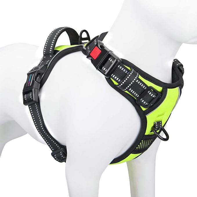 PHOEPET Reflective Dog Harness Large Breed Adjustable No Pull Vest by PHOEPET