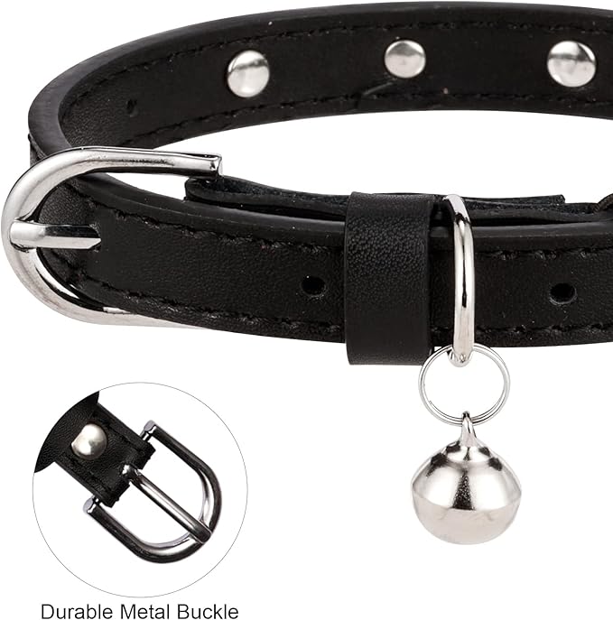 CHUKCHI Leather Cat Collars for Boy Girl Cats - Image 7