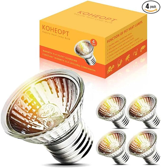 4-Pack 25W UVA Bulbs, Fit E26 Heat Reptile Lamp, Light Turtle Heat Lamp by Unknown
