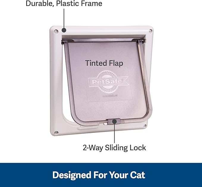 PetSafe Interior Cat Door: 2-Way Locking, Indoor Pet Door Flap-Tinted - Image 3