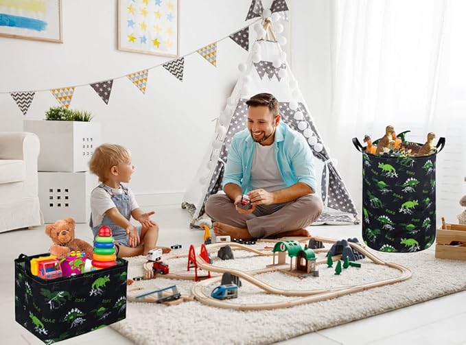 Essme Rectangular Dinosaur Basket, Dinosaur Bins - Image 2