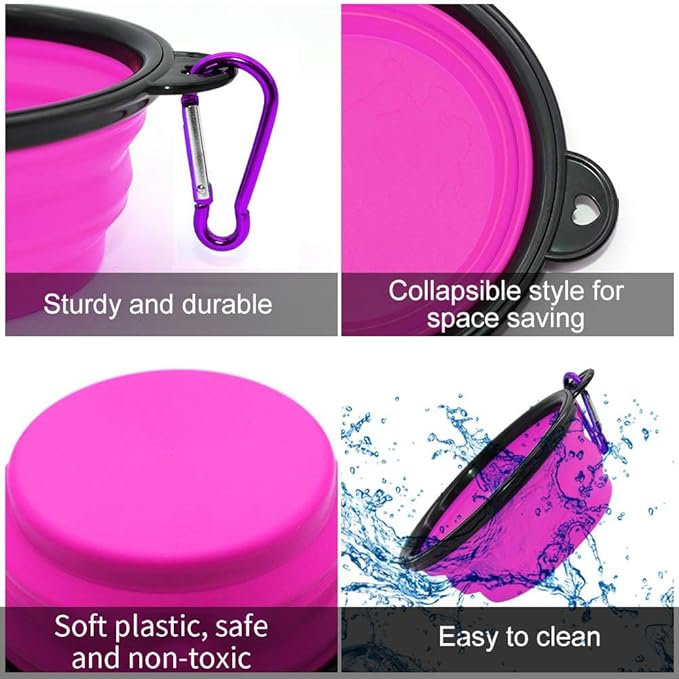 Dog Bowl Pet Collapsible Bowls, 2 Pack Collapsible Dog Water Bowls - Image 8