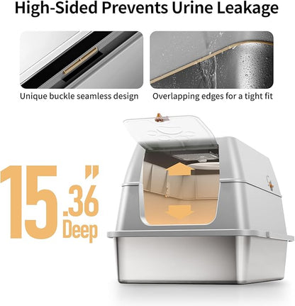 Stainless Steel Cat Litter Box - Image 5