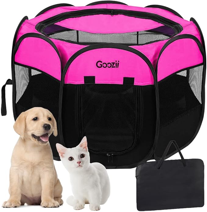 GOOZII Portable Dog Playpen for Small Dogs Indoor Outdoor, Foldable Pet Puppy - Image 8