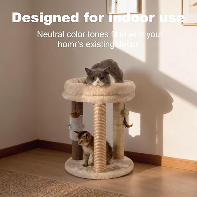 MECOOL 4in1 Small Cat Tree, Scratching Post - Image 5