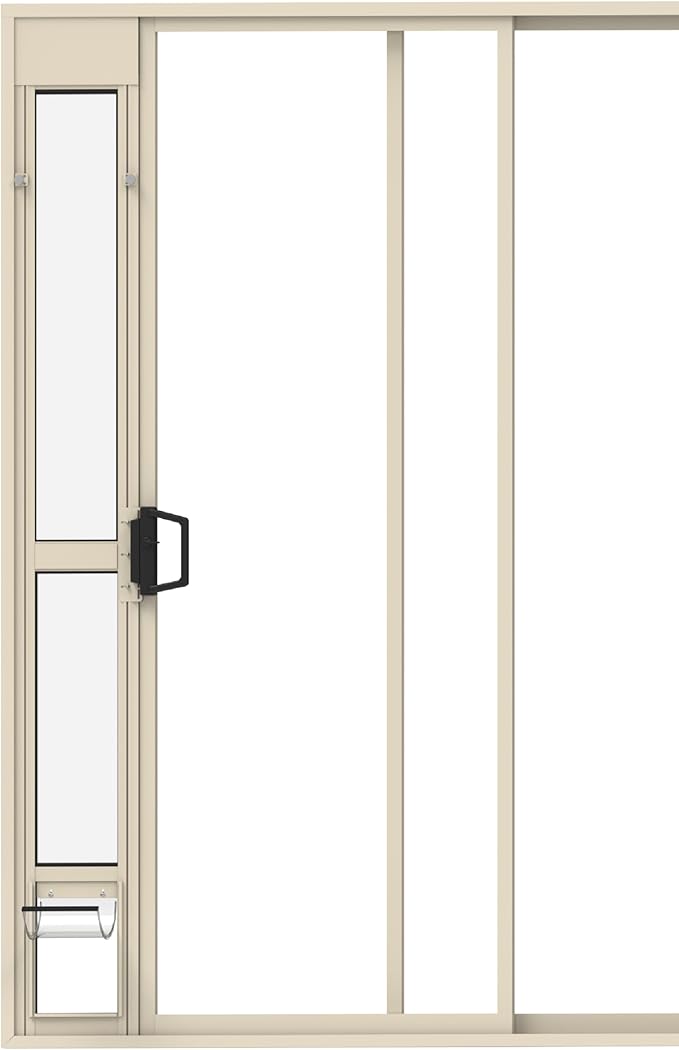 Hakuna Pets Cream Glass Patio Pet Door by HakunaPets