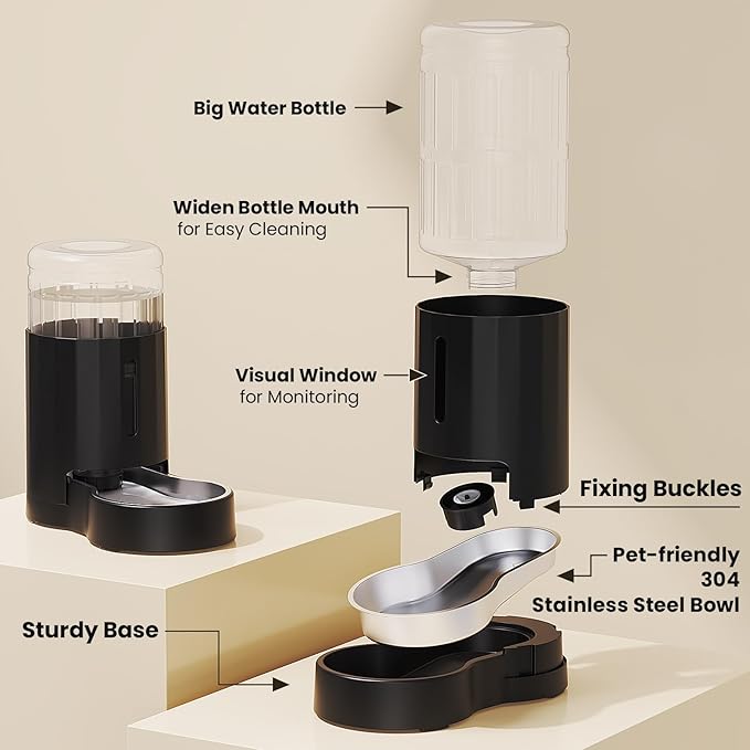 CZPET Dog Water Bowl Dispenser 7L, Wider Mouth & Upgraded Brush - Image 7