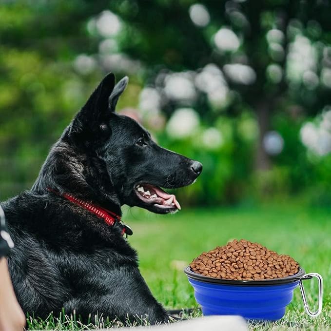 Large Dog Bowl Pet Collapsible Bowls, 2 Pack Collapsible Dog Water Bowls - Image 3