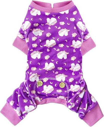 KYEESE Dog Pajamas Stretchy Pet Jammies Coat Comfy Pet Onesie Costume Velvet by KYEESE