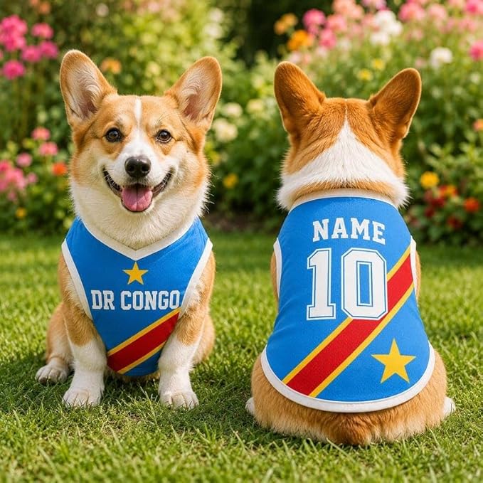 V-DECORPARKS Personalized Pet Soccer Jersey Custom Name Number Dog Cat Football - Image 5