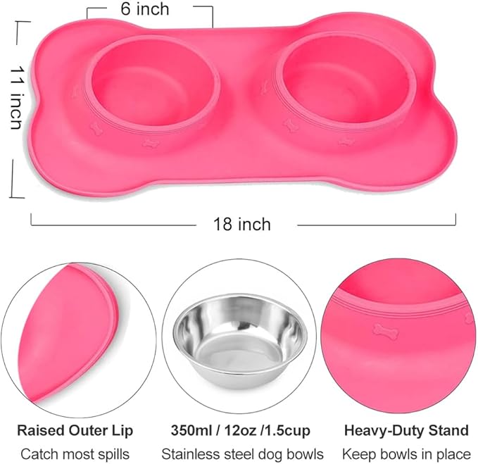 AsFrost Dog Food Bowls Stainless Steel Pet Bowls & Dog Water Bowls - Image 2