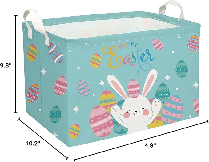Essme Rectangular Easter Basket, Kids Storage bin Organizer - Image 7