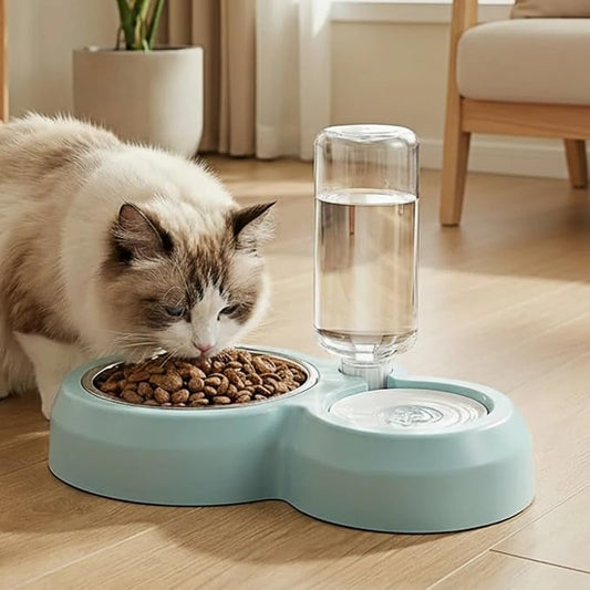 Double Dog Cat Bowls, Cat Food and Water Bowl Set by Unknown