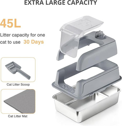 Stainless Steel Cat Litter Box - Image 2