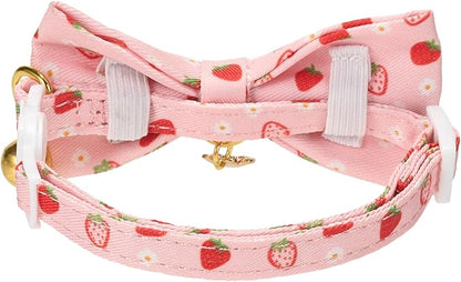 2 Pack Cat Collars, Removable Bowtie, Safety Breakaway Clasp, Adjustable - Image 7