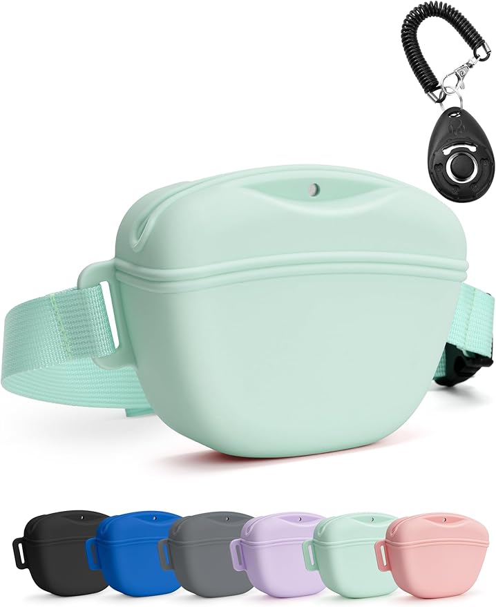 heouvo Dog Treat Pouch with Training Clicker, Upgrade Stronger Magnetic Closure by Heouvo
