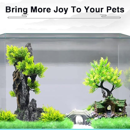 Aquarium Mountain View Stone Ornament Tree Rock Cave - Image 2