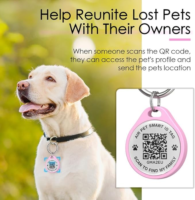 ADVENTUREMORE AIR Pet ID Tag-4pcs QR Code Tag & Smart ID Tag Small Personalized - Image 2