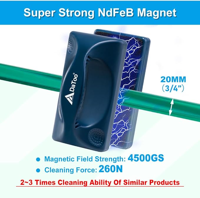 DaToo Aquarium Mini Magnetic Scrubber Scraper Small Fish Tank Cleaner Nano - Image 4