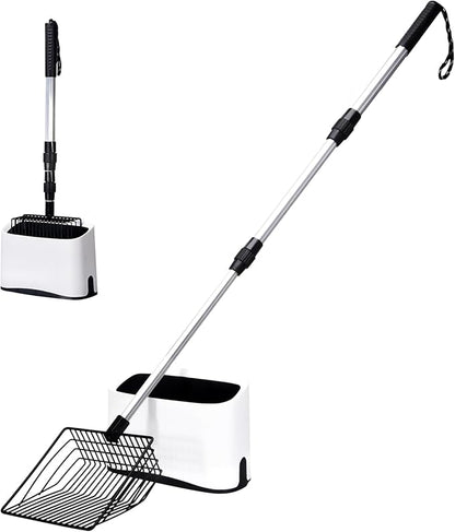 Metal Cat Litter Scoop with Holder, Solid & Durable, Deep Shovel by PETOCAT