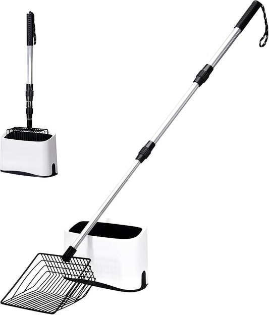 Metal Cat Litter Scoop with Holder, Solid & Durable, Deep Shovel by PETOCAT
