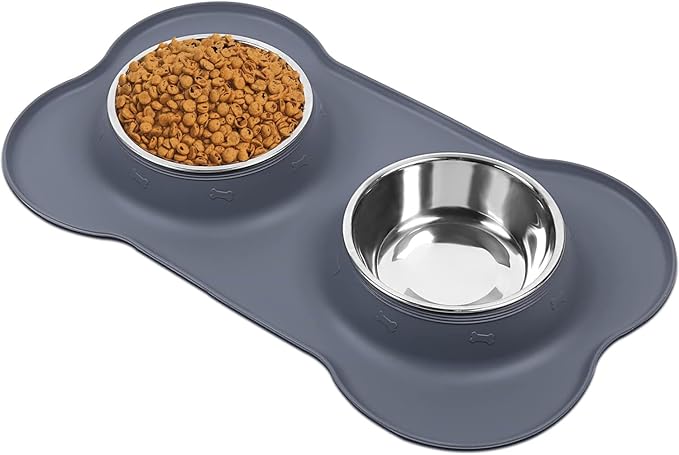AsFrost Dog Food Bowls Stainless Steel Dog Food and Water Bowl Set, Dog Dishes by AsFrost