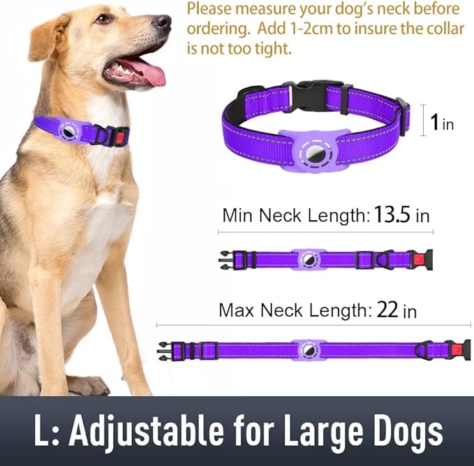 AirTag Dog Collar with AirTag Holder Compatible - Image 6
