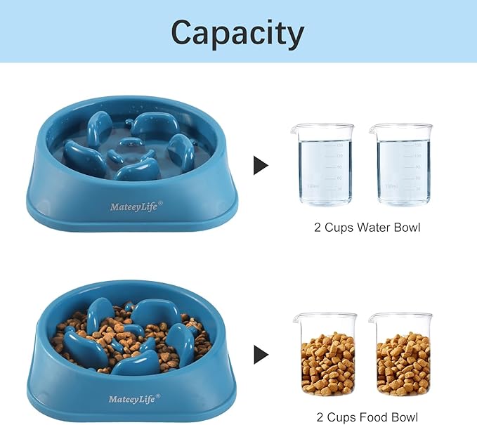 MateeyLife Slow Feeder Dog Bowls, Anti-Choking Puzzle Dog Food Bowls, Anti-Slip - Image 5