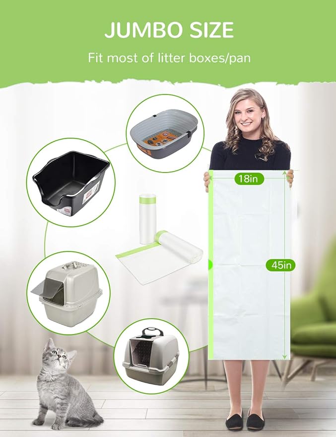 Litter Box Liners, Drawstring Litter Liner Bags - Image 5