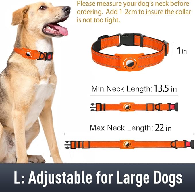 AirTag Dog Collar with AirTag Holder Compatible - Image 6