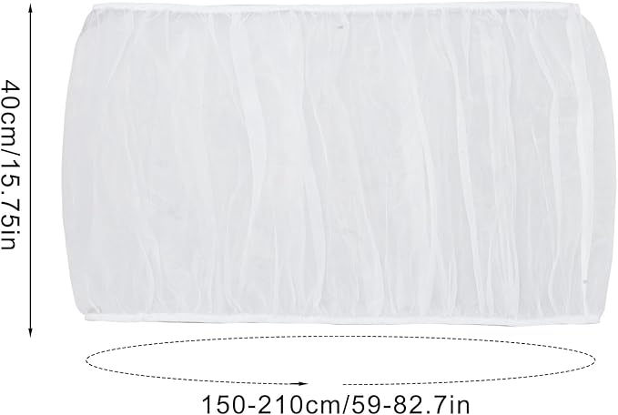 Fengek 2 Pack White Bird Cage Cover, Adjustable Bird Cage Seed Catcher - Image 2