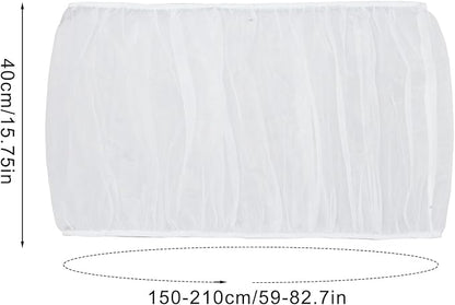 Fengek 2 Pack White Bird Cage Cover, Adjustable Bird Cage Seed Catcher - Image 2