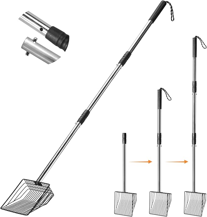 PETOCAT Cat Litter Scoop 43 inch Metal Litter Scooper by PETOCAT