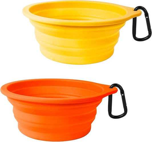 PetBonus 2-Pack Silicone Collapsible Dog Bowls, BPA Free Dishwasher Safe by Petbonus