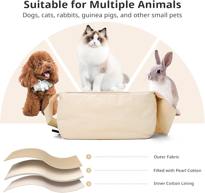 ONECUTE Crossbody Dog Sling Carrier, Wearable Portable Pet Bag - Image 3