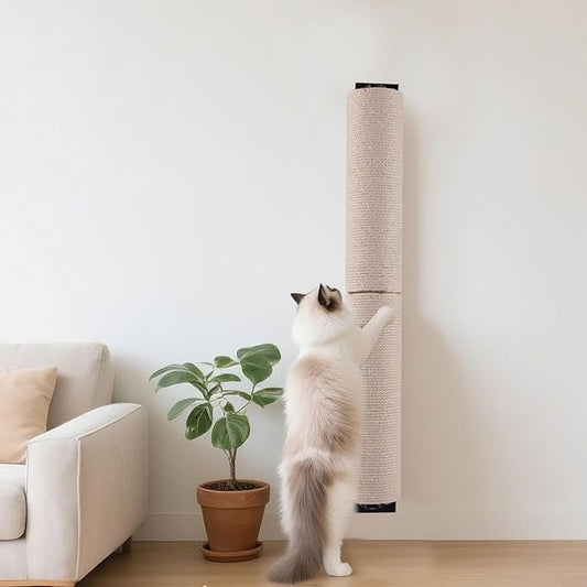 Cat Scratching Post Wall Mounted, 24 inch Tall 3.5 inch Diameter Cat Tree by NEECONG