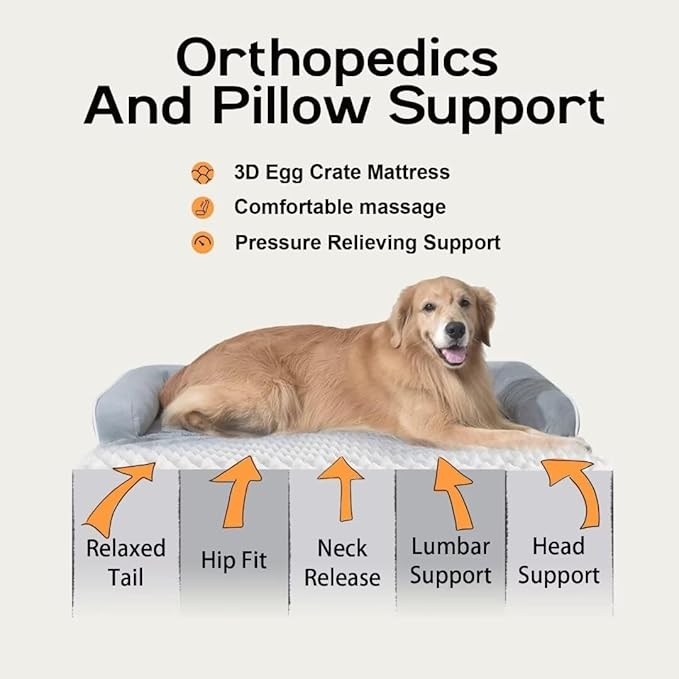Large Dog Bed Orthopedic Washable - Image 3