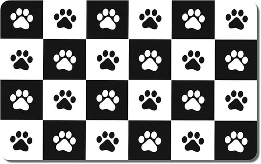 Rnivvi Dog Food Mat, Cute Anti-Slip Rubber Pet Feeding Rug Protect Floors by Rnivvi