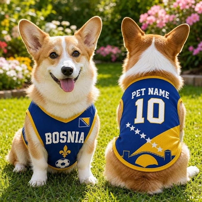 V-DECORPARKS Personalized Pet Soccer Jersey Custom Name Number Dog Cat Football - Image 3