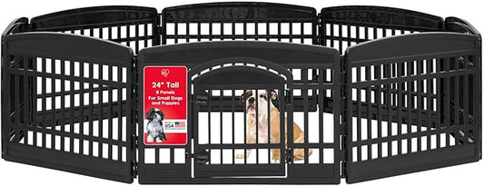 IRIS USA 24" Dog Playpen 8-Panel Pet Exercise Pen by IRISUSA