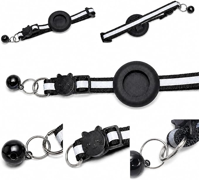 AirTag Cat Collar with AirTag Holder, Breakaway Reflective Cat Tracker Collar - Image 2