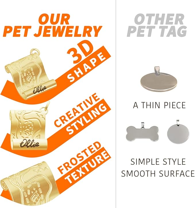 Dogs ID Tags Personalized Front and Back Engraving Brass Adventure Map Shape - Image 6