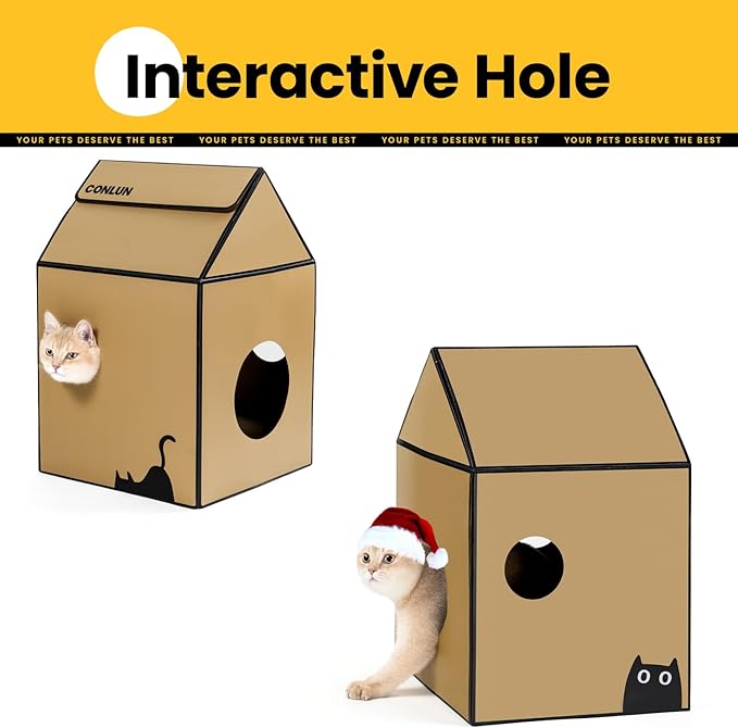 Conlun Cardboard Cat House - Image 3
