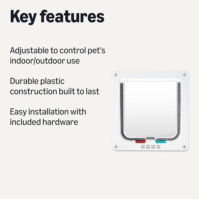 Amazon Basics Adjustable Plastic Dog and Cat Door - Image 2