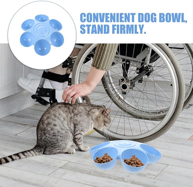 POPETPOP 2pcs Cat Food Water Bowls Plastic Dog Cat Feeder Bowls Multi- Feeder - Image 6